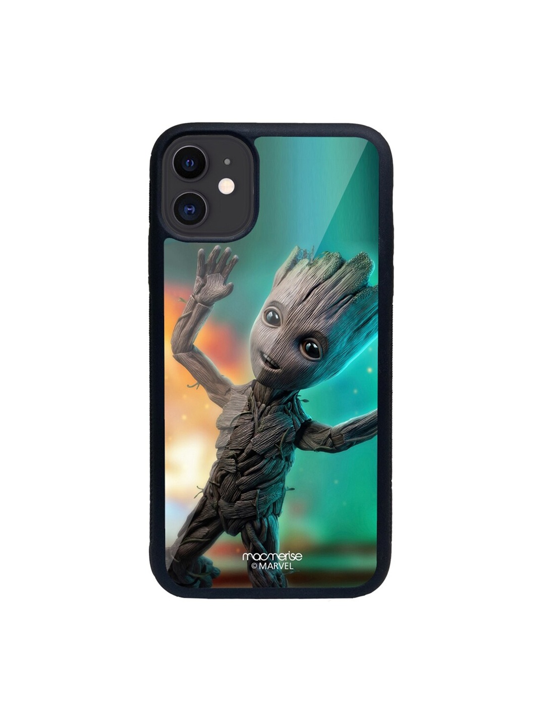 

macmerise Grey & Blue Baby Groot Dance Pattern iPhone 11 Back Case