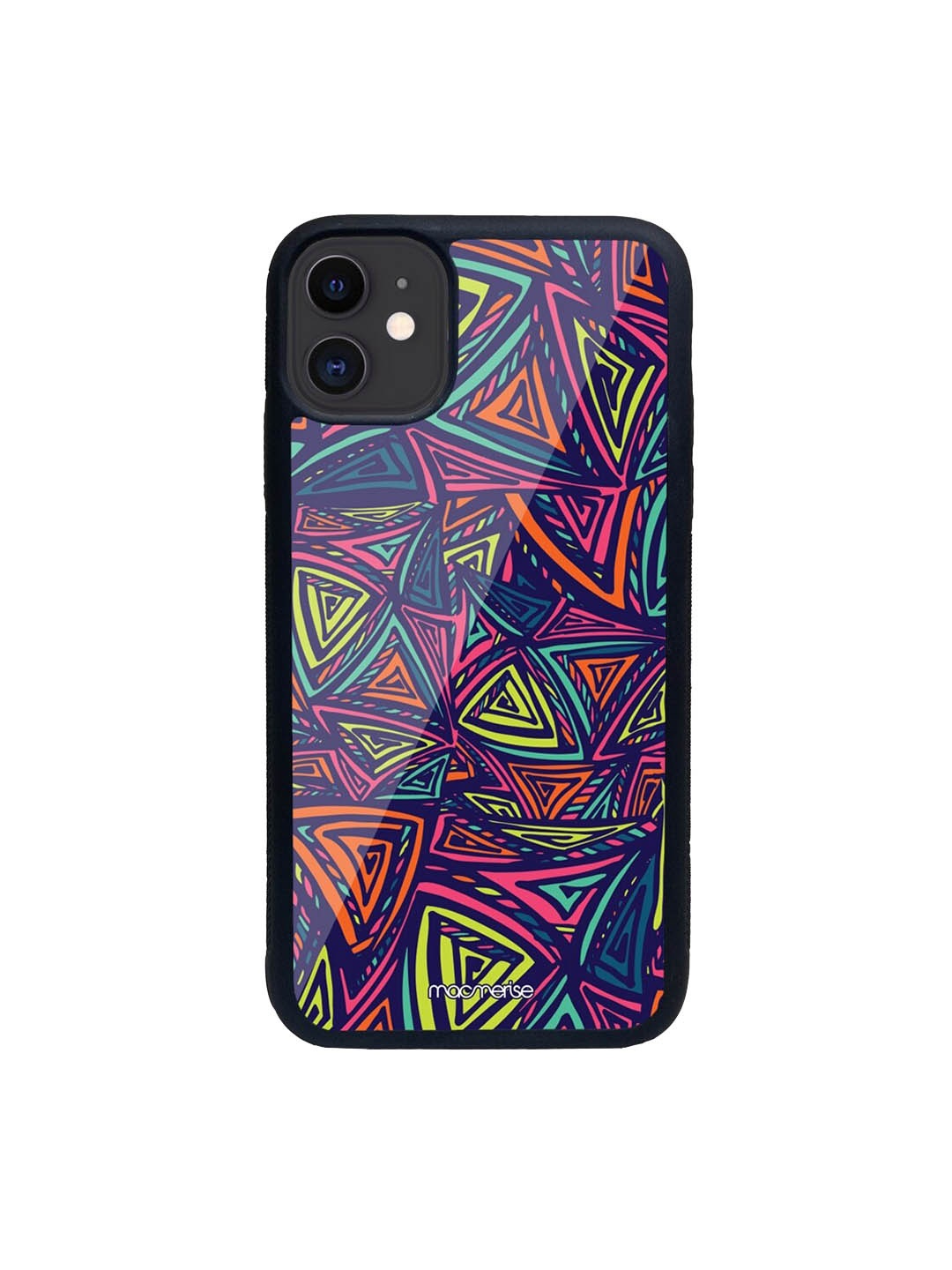 

macmerise Pink & Yellow Neon Angles Printed iPhone 11 Back Case