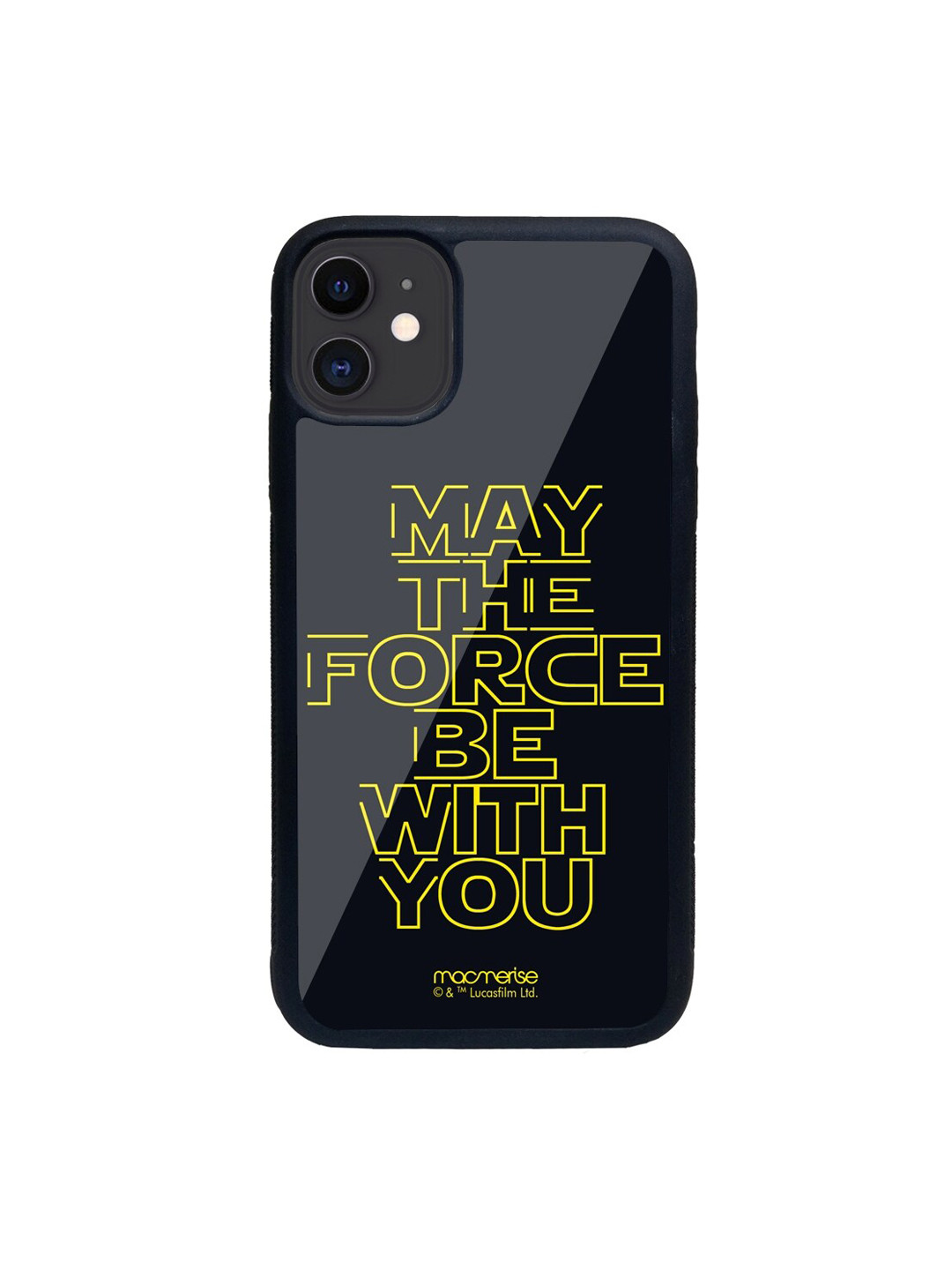 

macmerise Black & Yellow Classic Star Wars Printed iPhone 11 Back Case