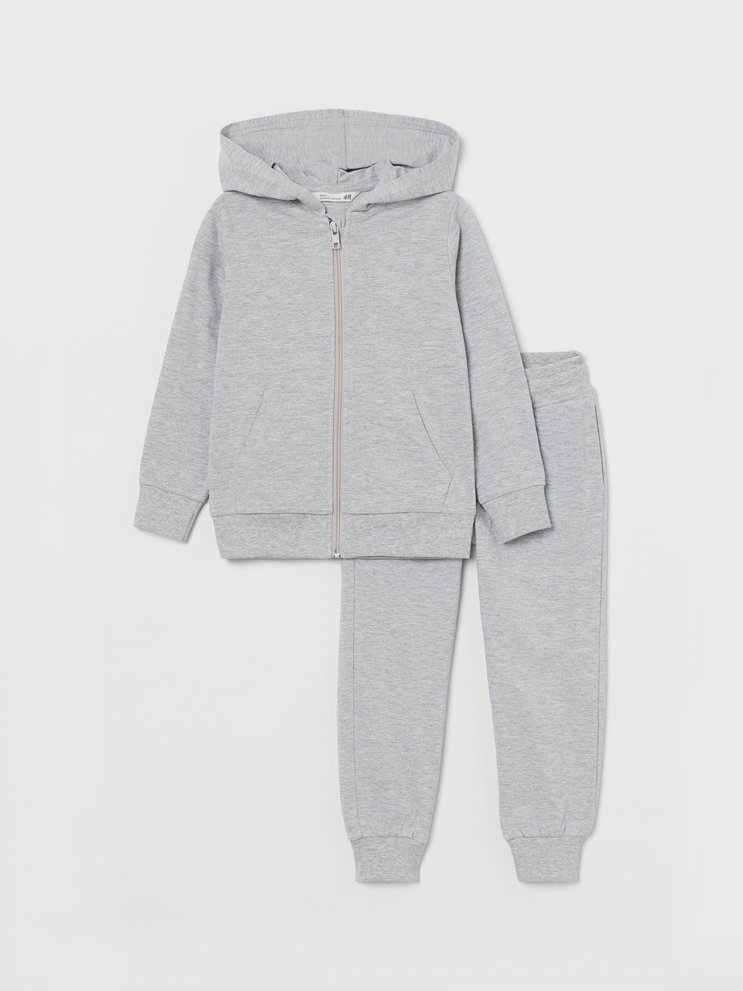 

H&M Boys Grey Melange 2-Piece Cotton Jersey Sustainable Set
