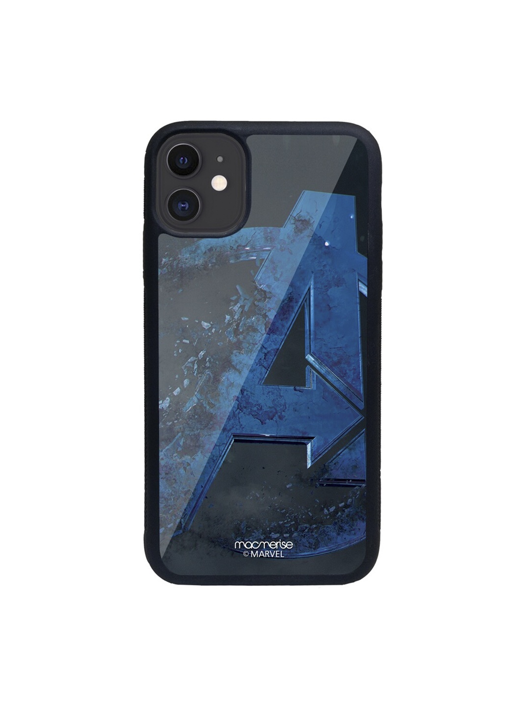

macmerise Black & Blue Endgame Logo Pattern Printed iPhone 11 Back Case