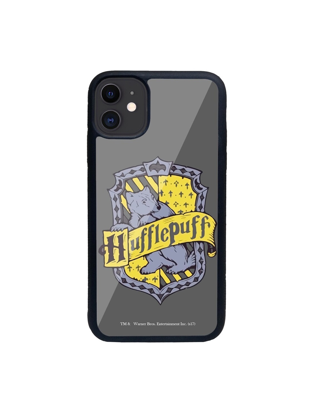 

macmerise Grey & Yellow Crest Hufflepuff iPhone 11 Glass Mobile Case