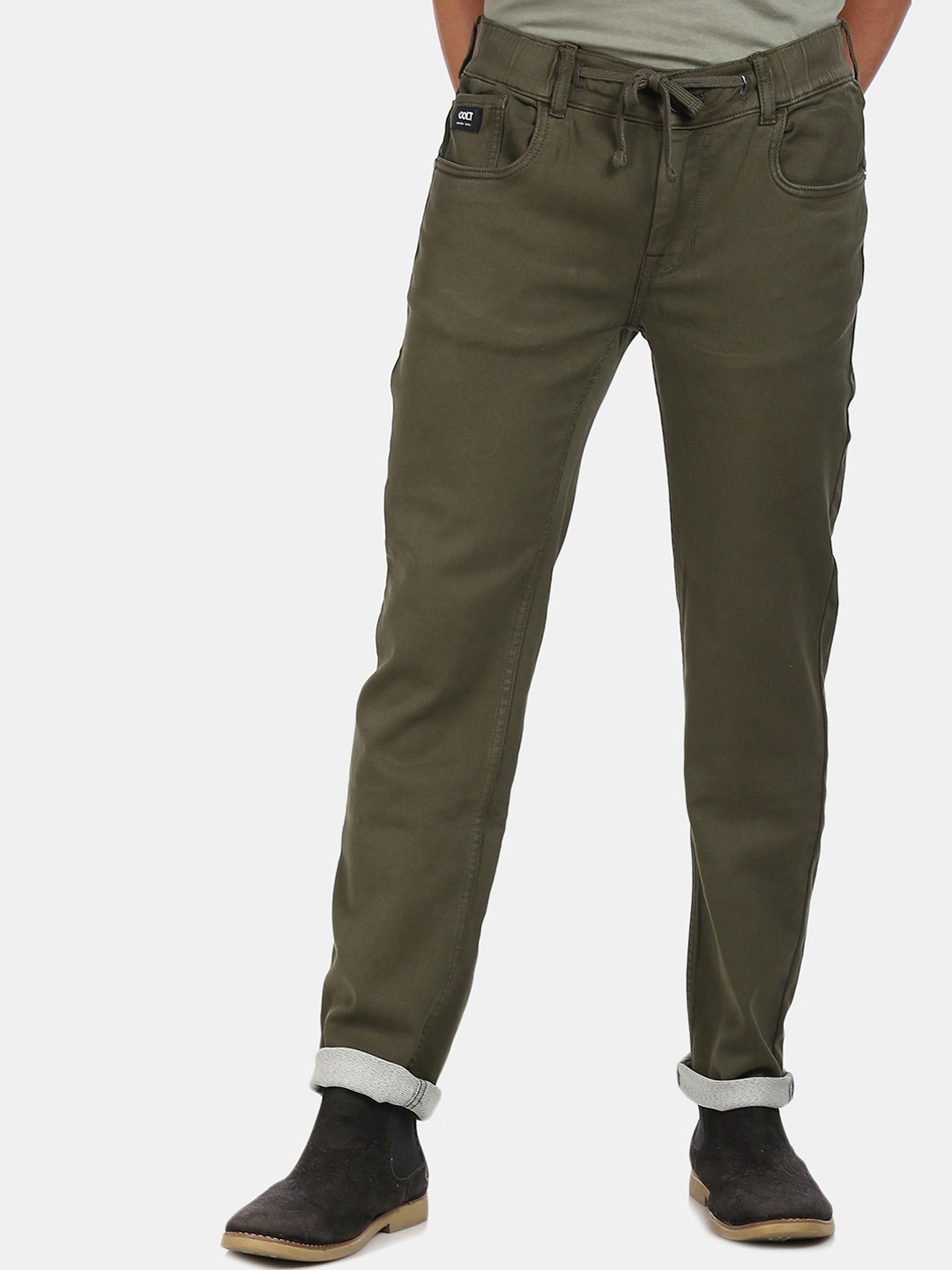 

Colt Men Olive Green Regular Fit Mid-Rise Clean Look Jeans