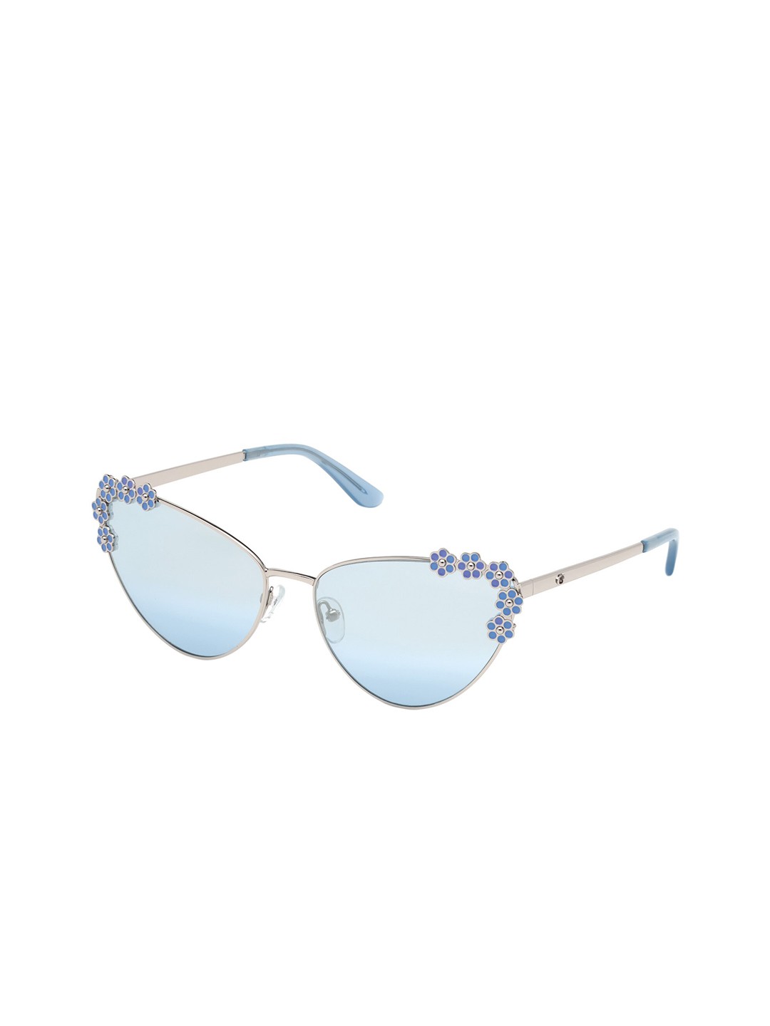 

Guess Women Blue UV Protected Aviator Sunglasses GU7588 64 10X