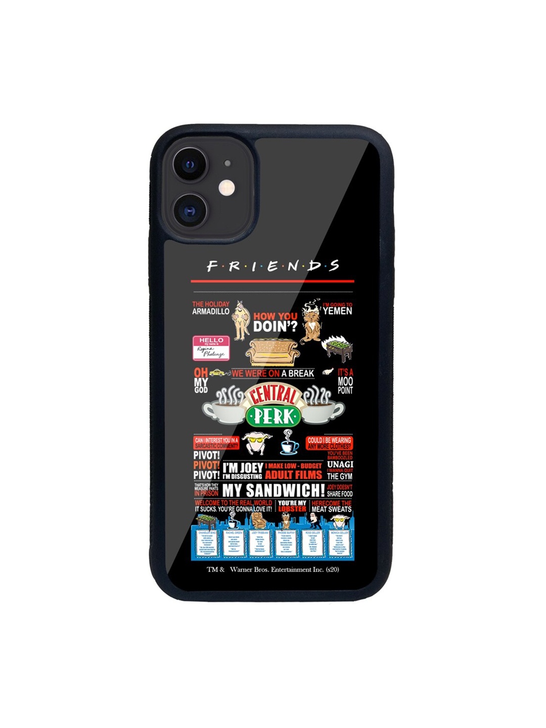

macmerise Black & Red Friends Favorites iPhone 11 Back Case