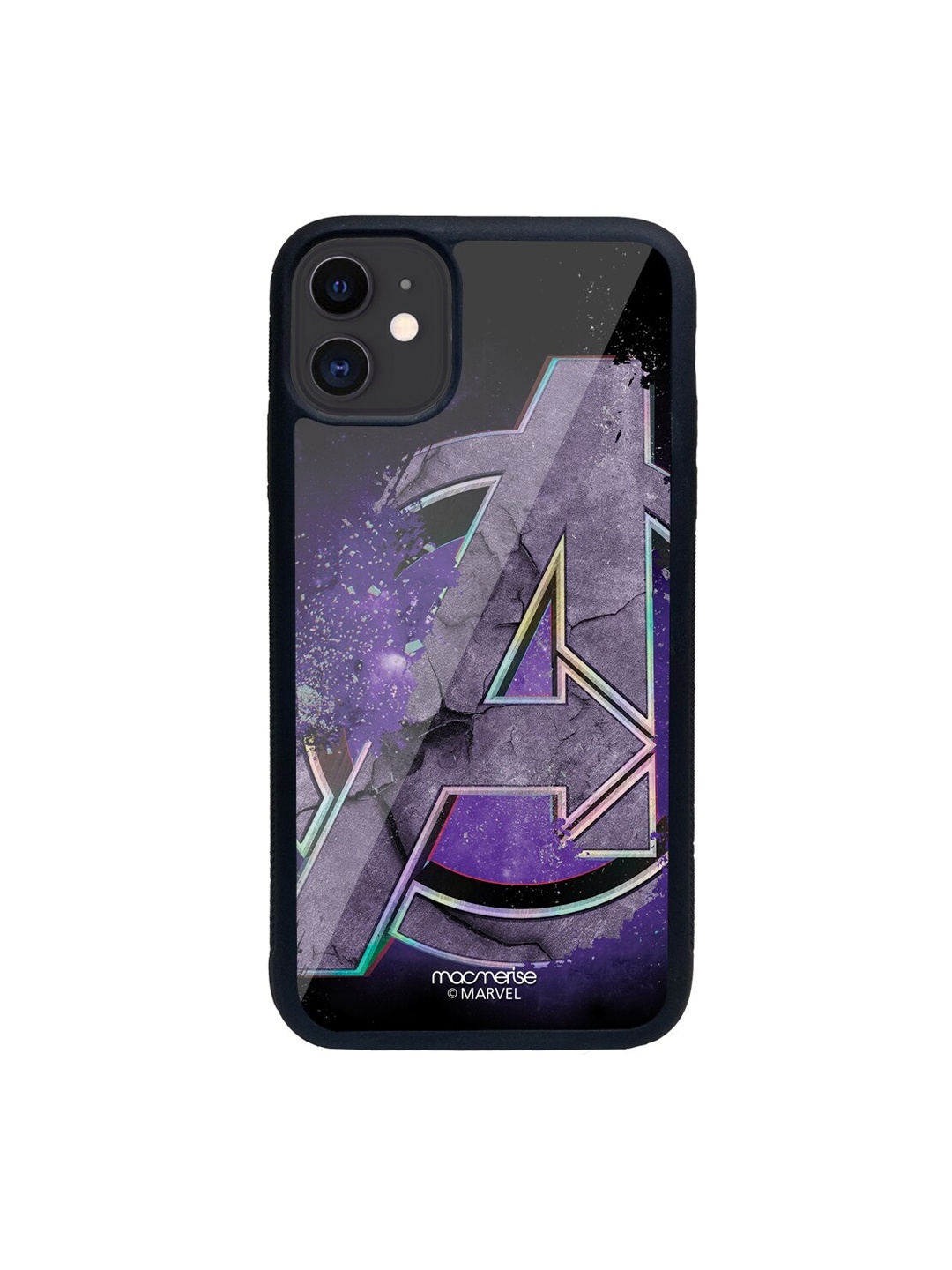 

macmerise Black & Purple Endgame Logo iPhone 11 Back Case
