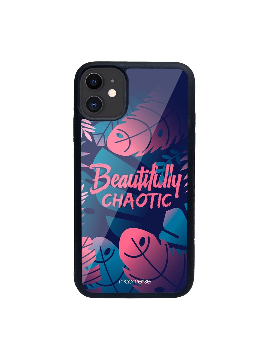 

macmerise Pink & Blue Beautifully Chaotic iPhone 11 Back Case