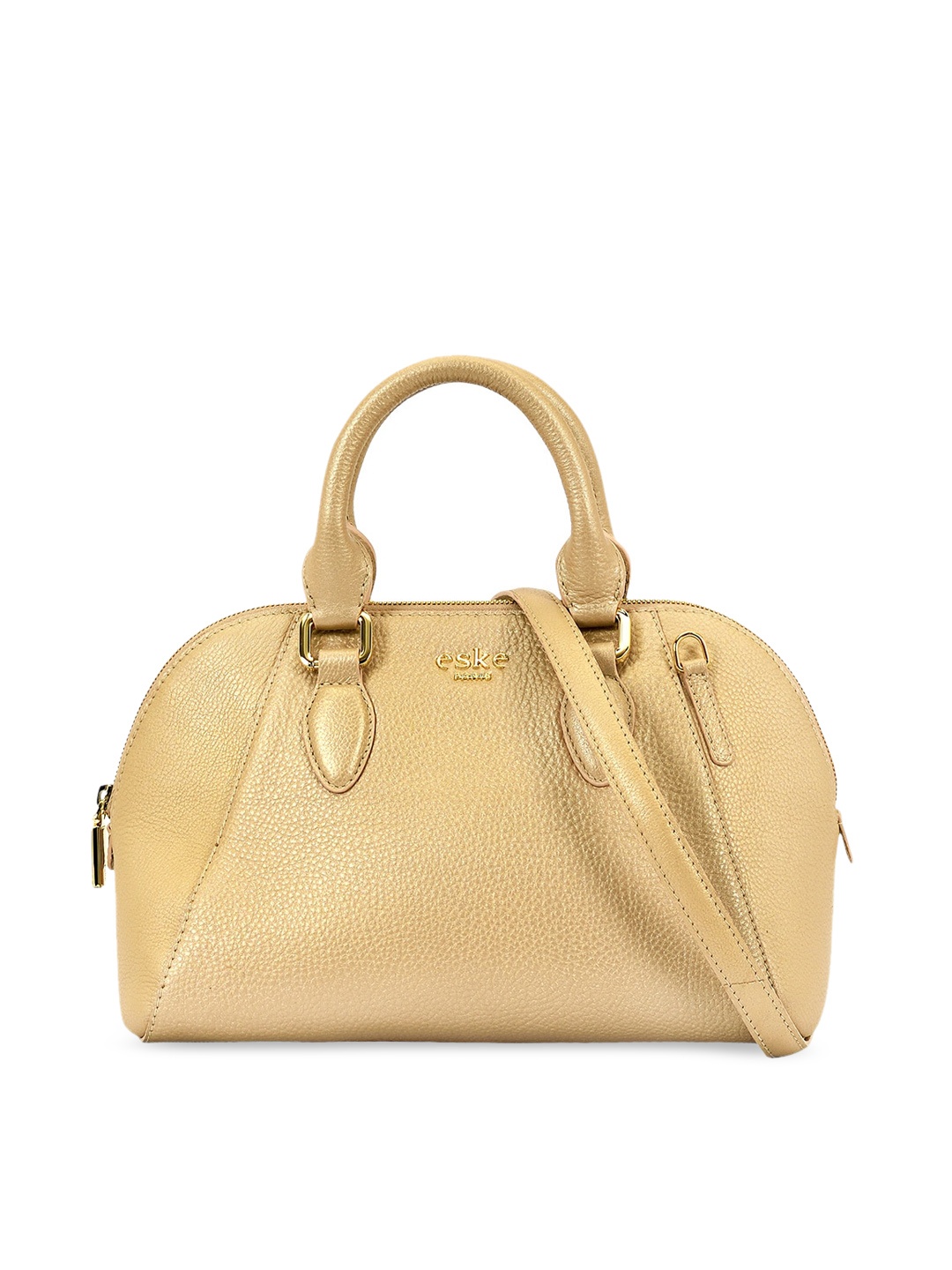 Eske Gold-Toned Textured Handheld Bag