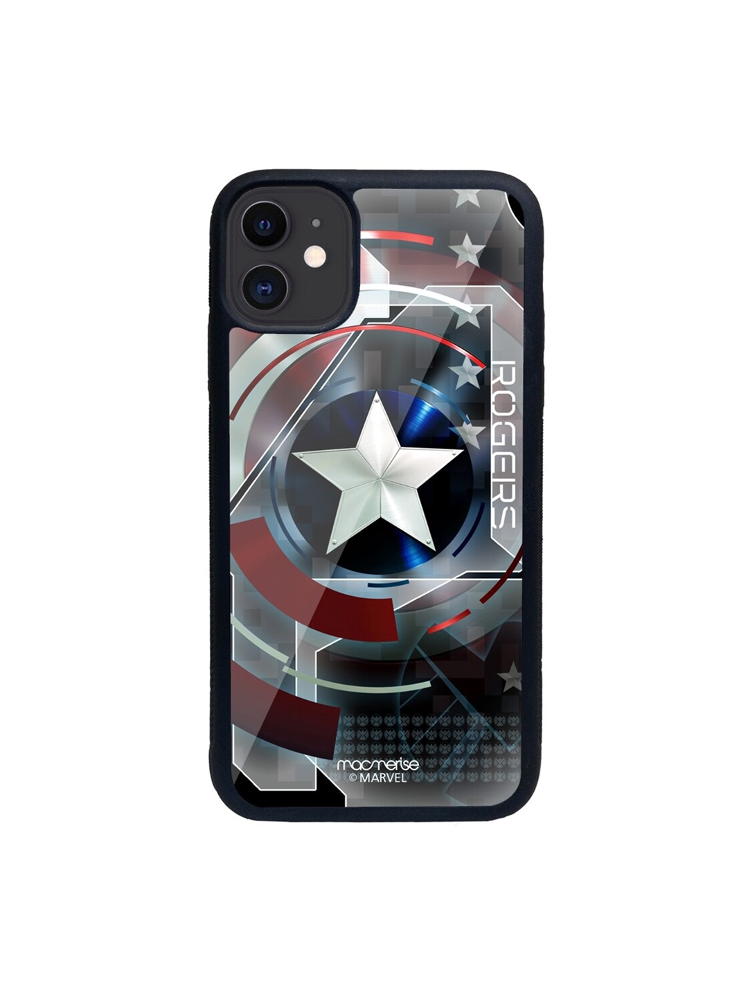 

macmerise Black & Red Cap Am Rogers Printed iPhone 11 Back Case
