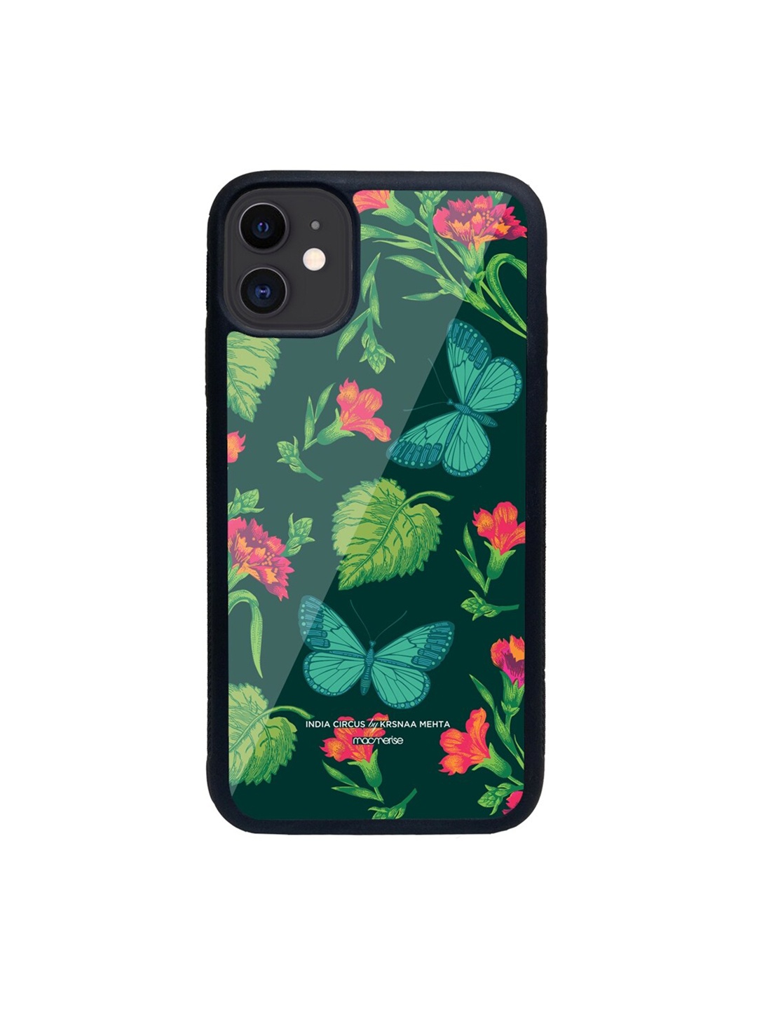 

macmerise Green & Pink Butterfly Effect Printed iPhone 11 Phone Case