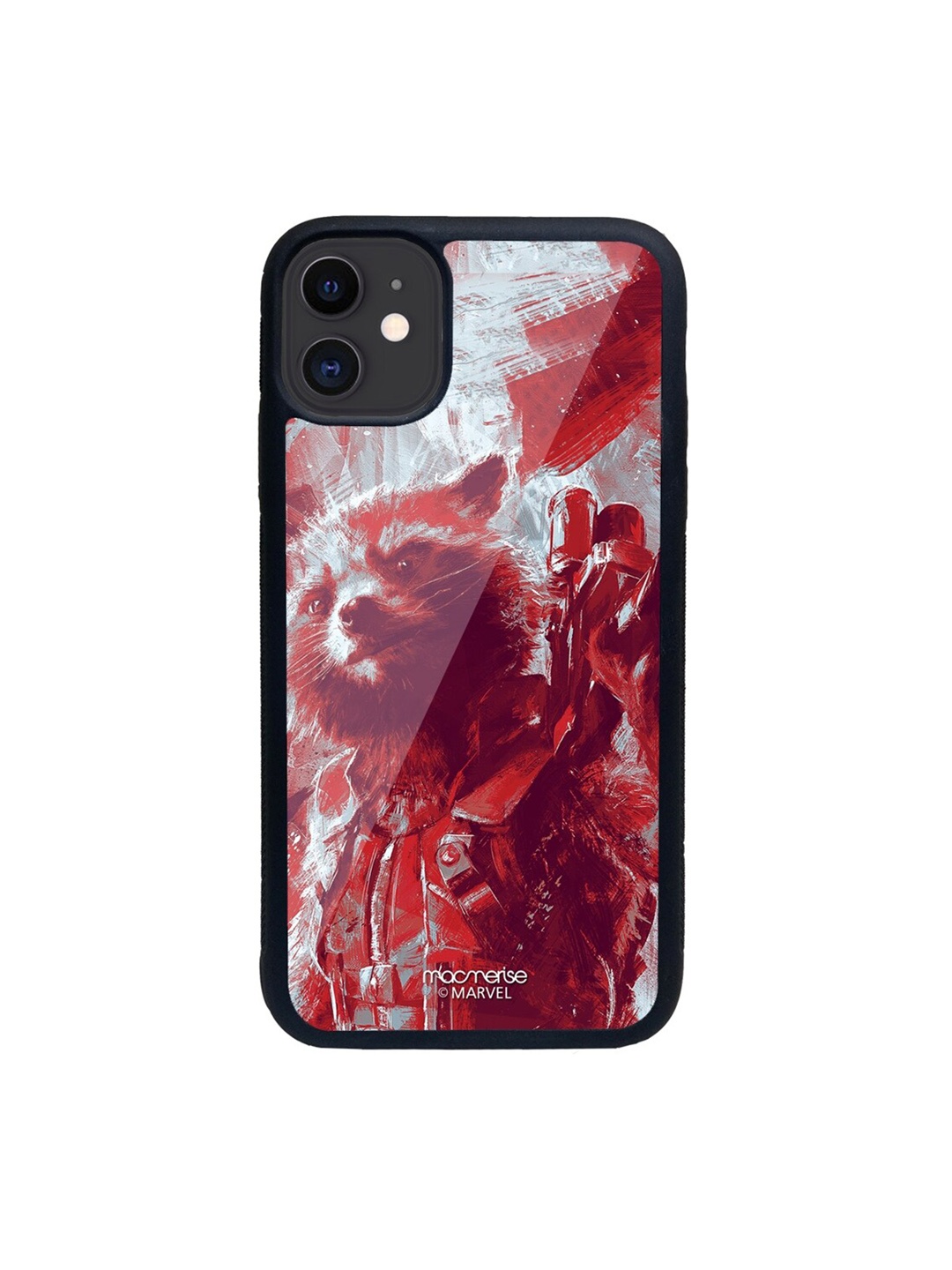 

macmerise Red & Grey Charcoal Art Rocket iPhone 11 Phone Case