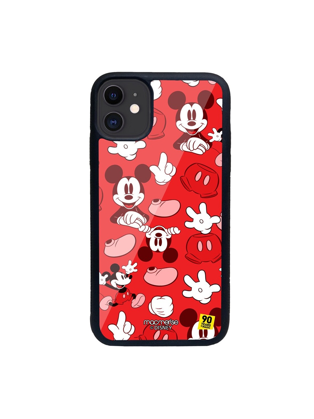 

macmerise Red & White Mickey Classic Red Printed iPhone 11 Back Case