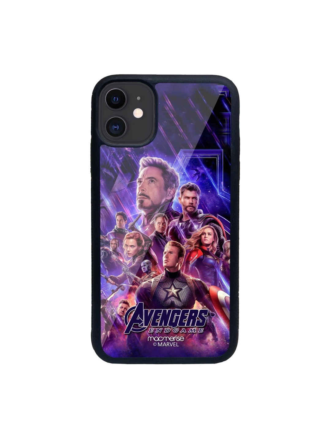 

macmerise Purple & Blue Avengers Endgame Poster Pattern iPhone 11 Back Case