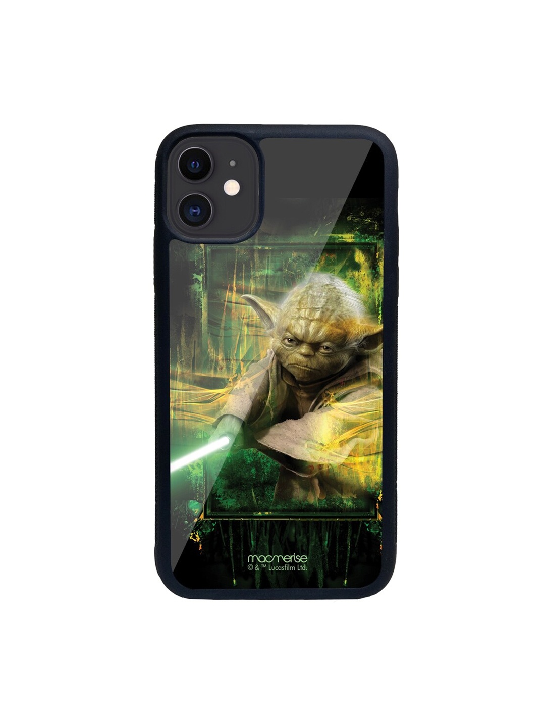 

macmerise Green & Brown Furious Yoda Glass iPhone 11 Phone Case