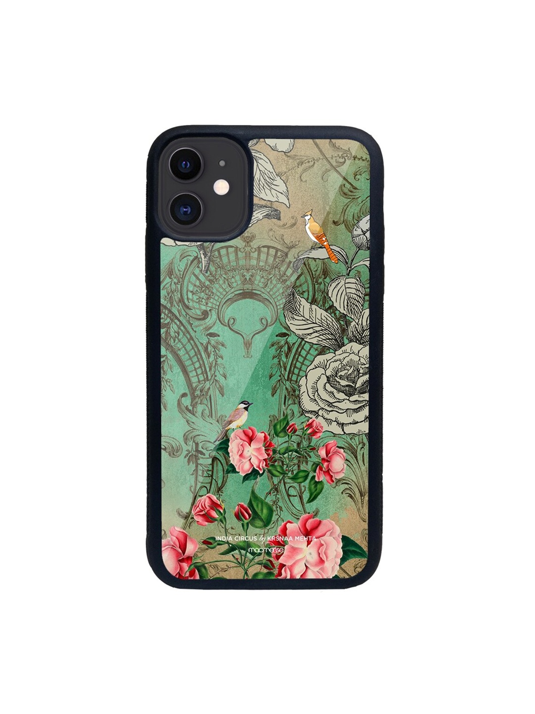 

macmerise Green & Pink Floral Printed iPhone 11 Phone Case