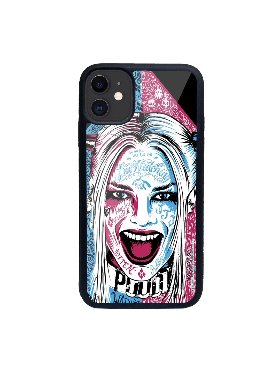 

macmerise Pink & White Wicked Harley Quinn Printed iPhone 11 Back Case