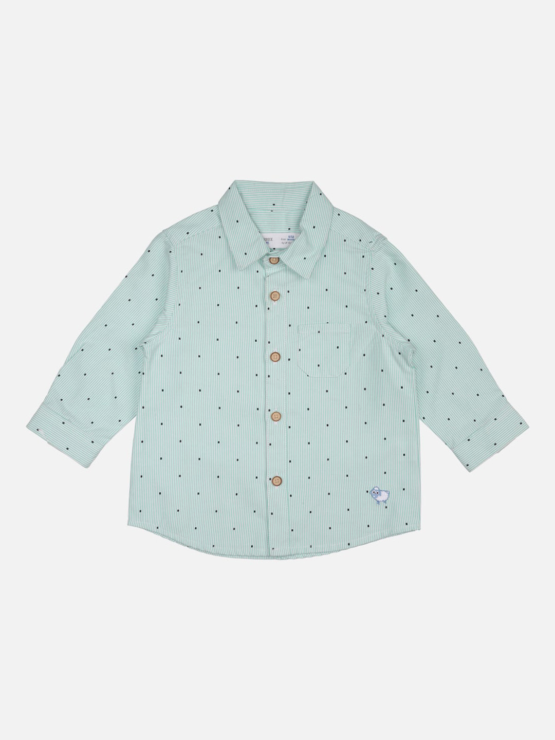 

ZERO THREE Boys Green Regular Fit Printed Casual Shirt