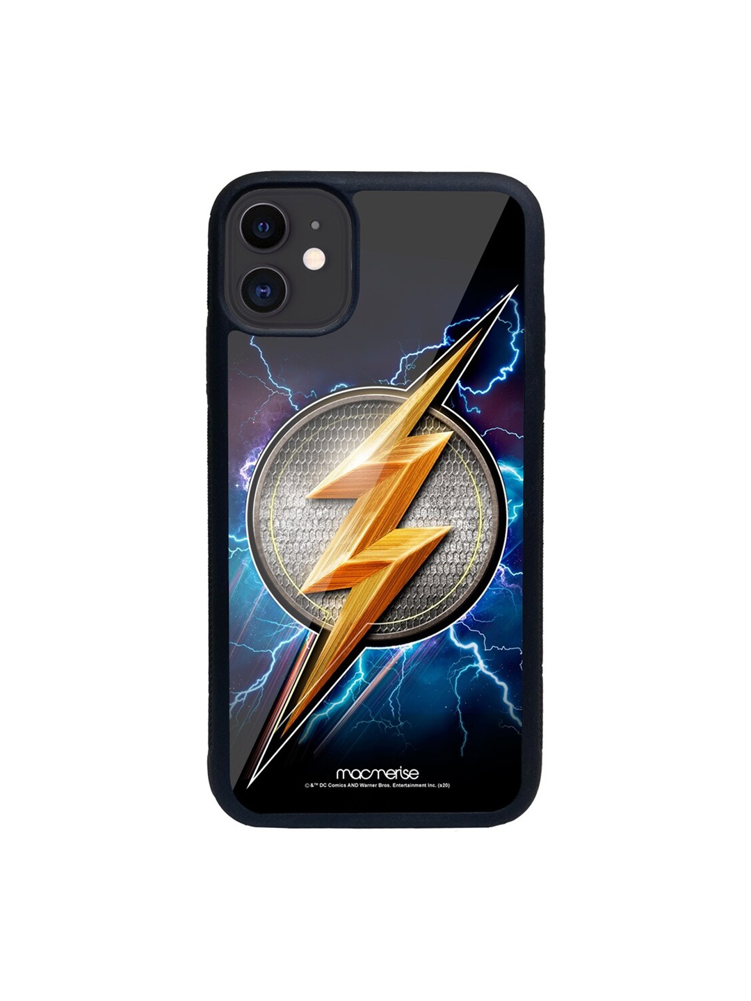 

macmerise Black & Blue Flash Storm Pattern iPhone 11 Back Case