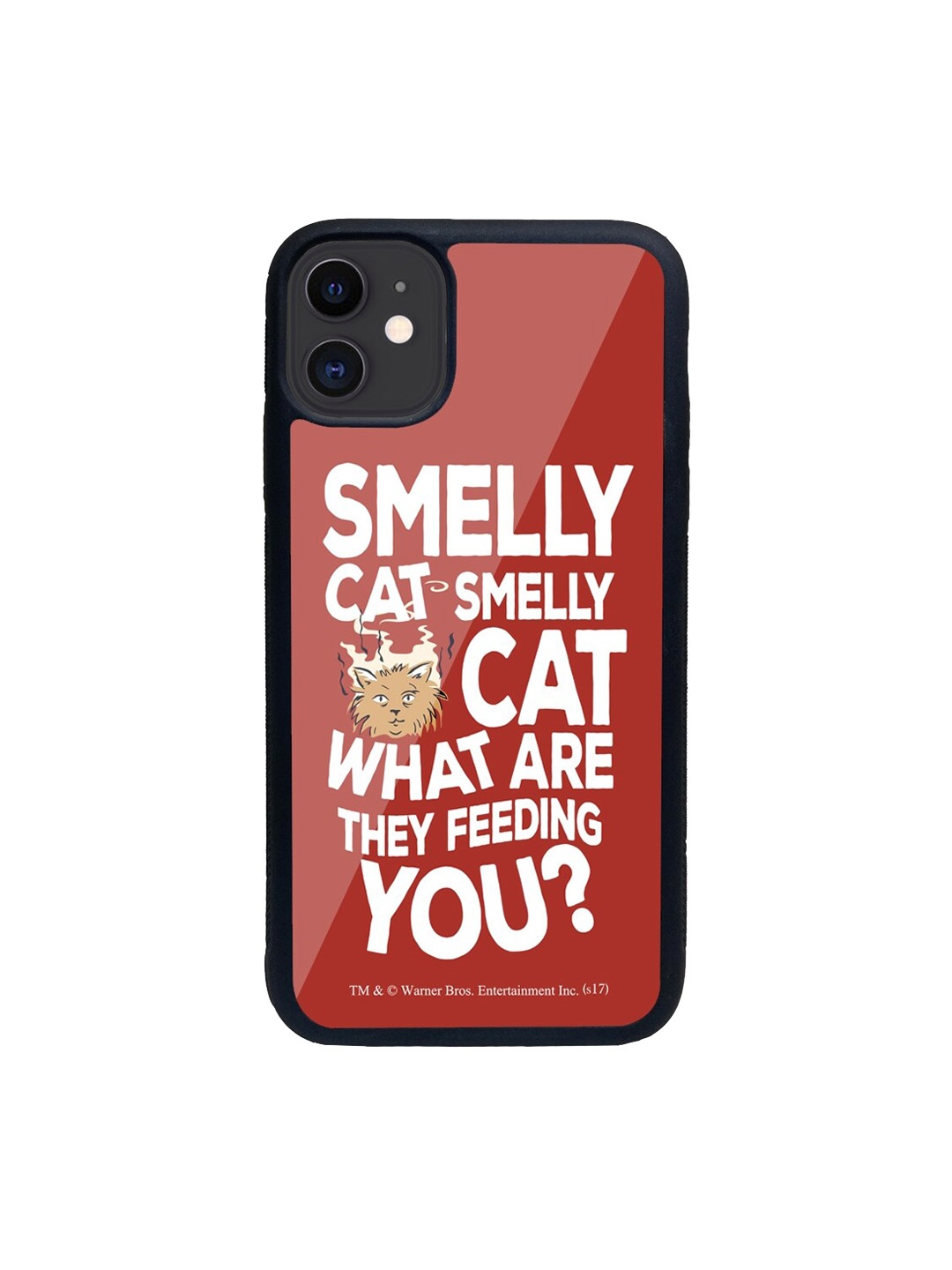 

macmerise Black & Maroon Friends Smelly Cat Printed iPhone 11 Back Case