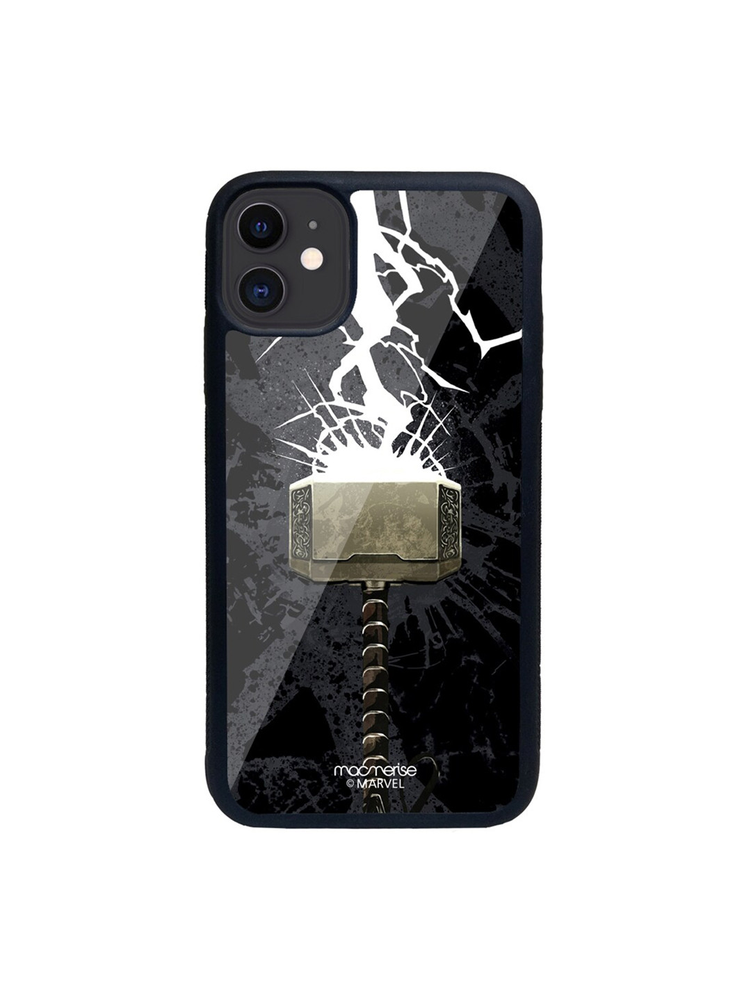 

macmerise Black & White The Thunderous Hammer Printed iPhone 11 Back Case