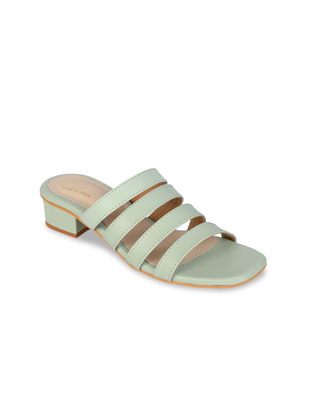 

Bowtoes Women Green Solid Block Heels