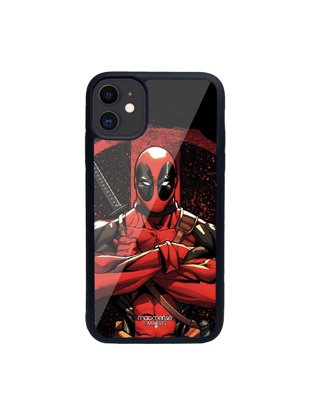 

macmerise Black & Red Deadpool Stance iPhone 11 Back Case