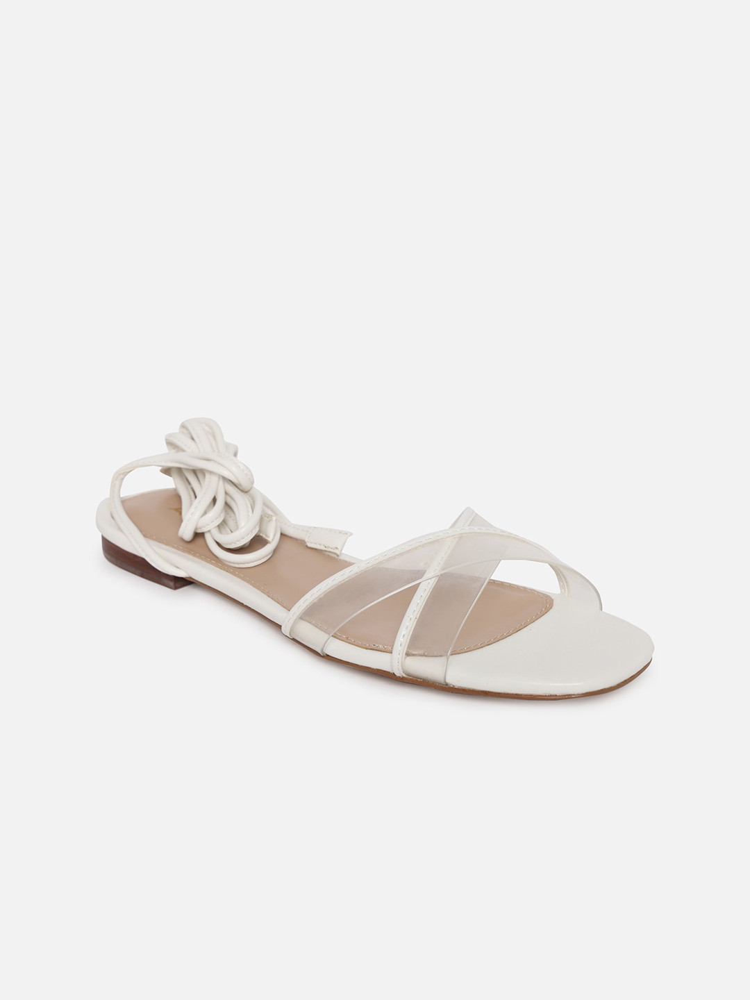 

ALDO Women White Solid Open Toe Flats
