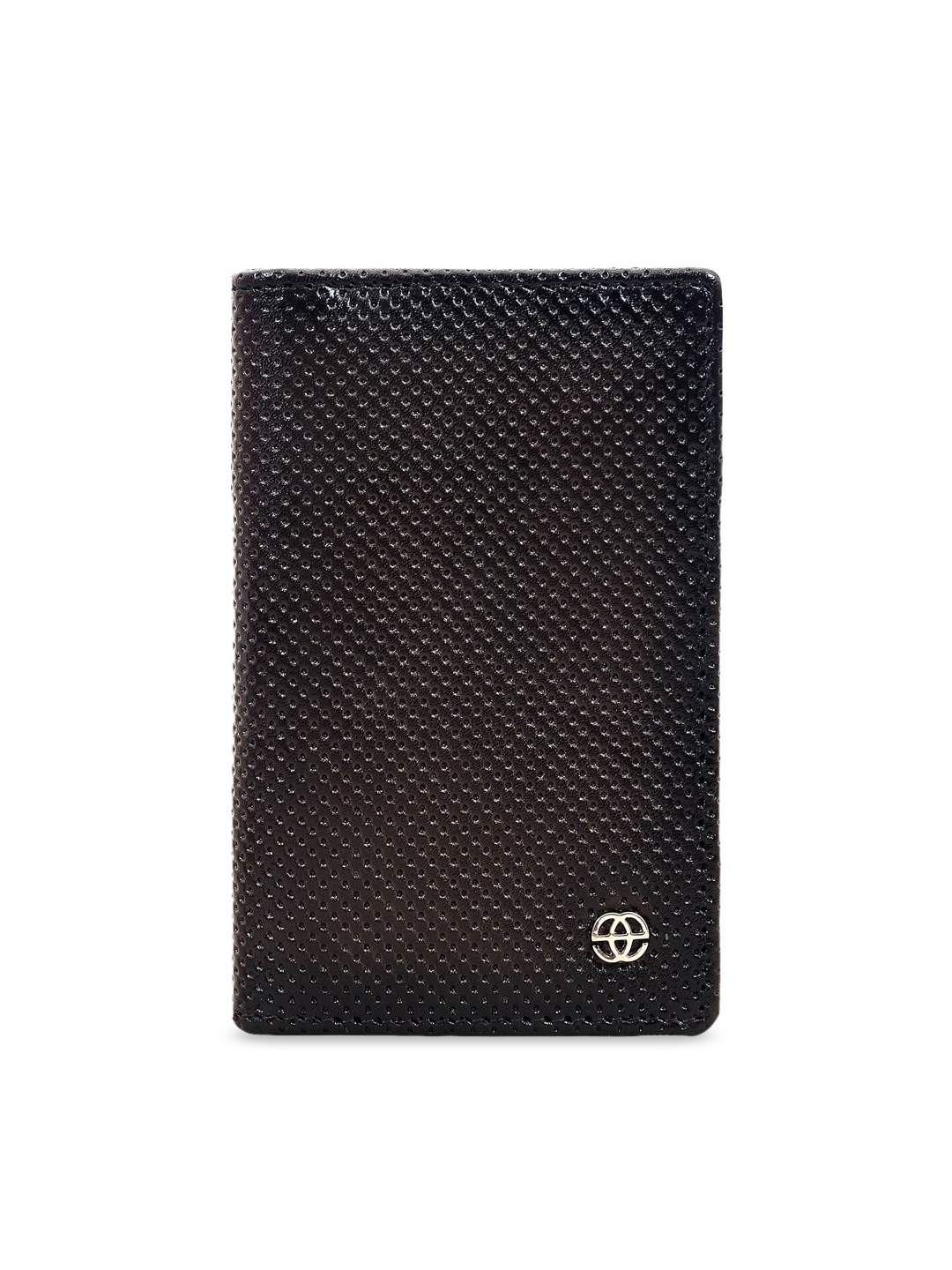 Eske Men Brown Textured Leather Card Holder