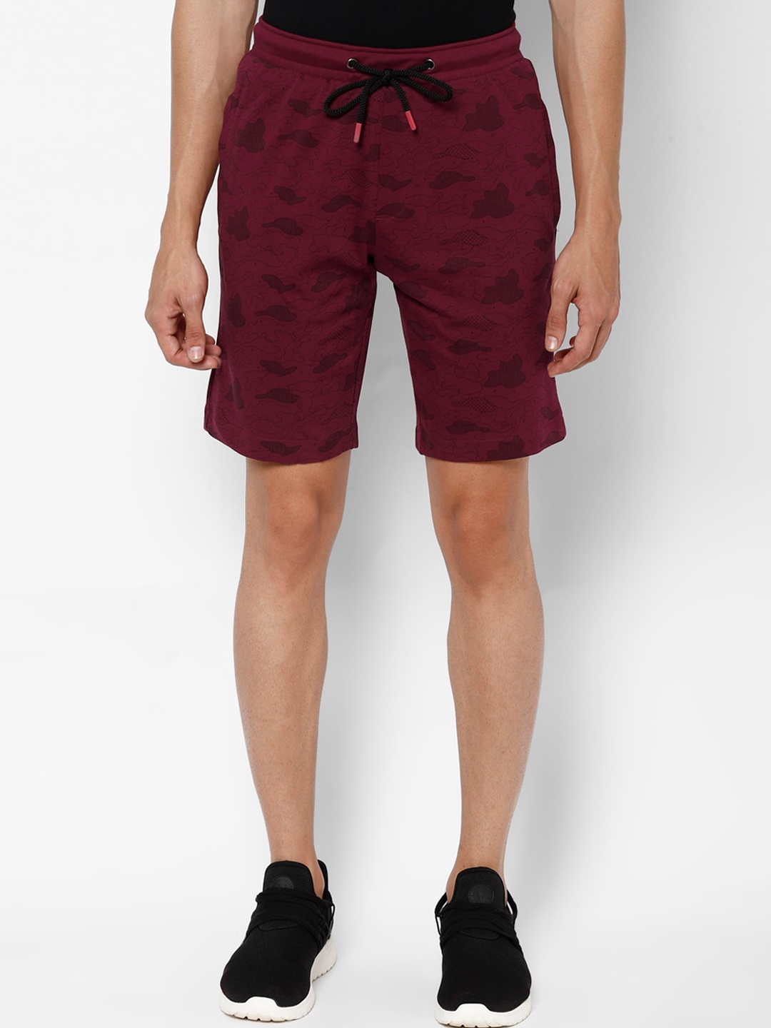 

Allen Solly Tribe Men Maroon Printed Slim Fit Regular Shorts