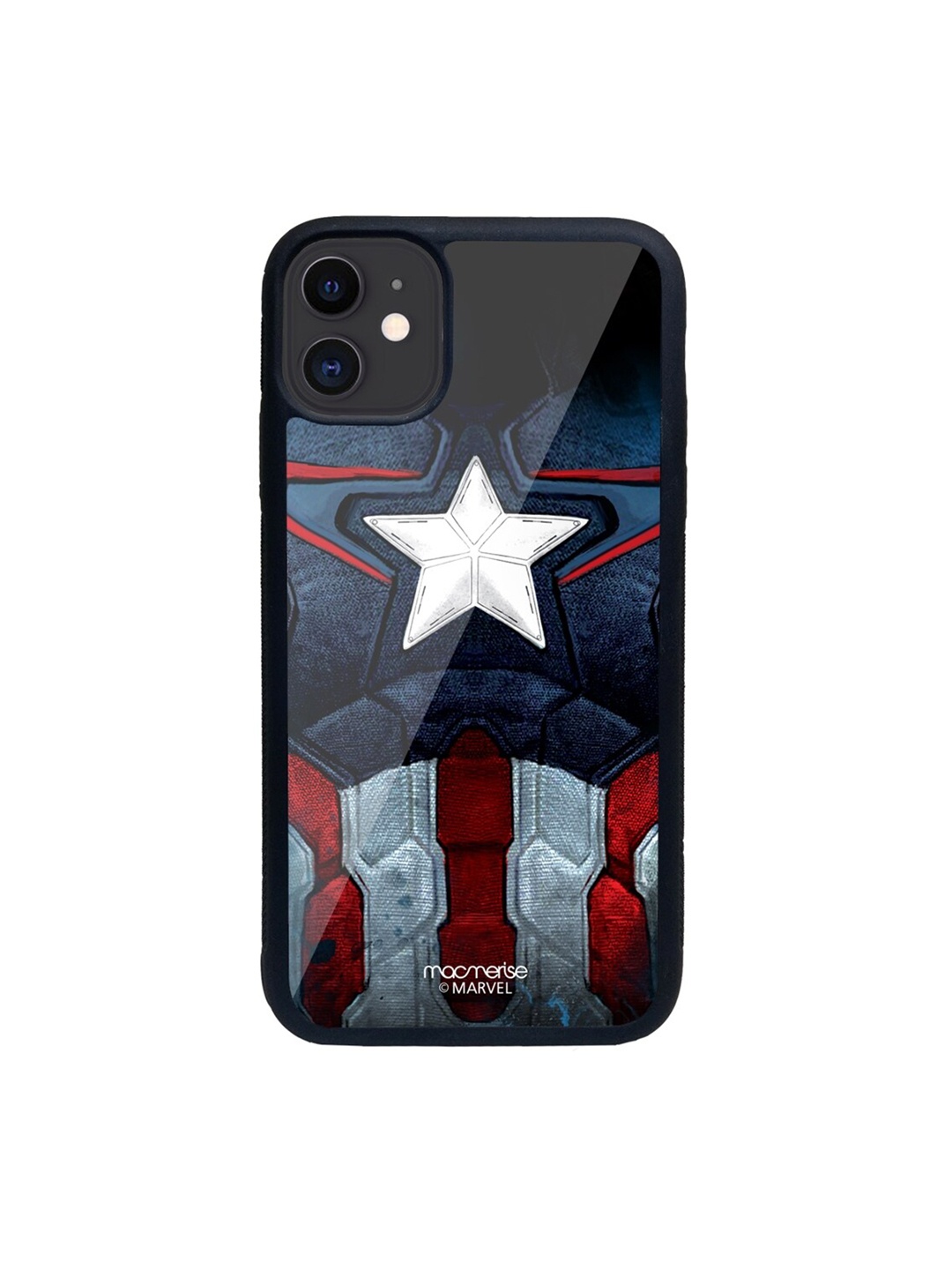 

macmerise Black & Blue Cap Am Suit Printed iPhone 11 Back Case