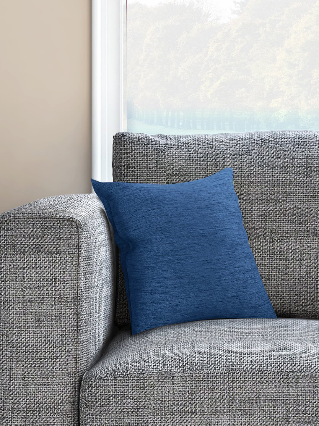 

Living scapes by Pantaloons Blue Single Solid Square Cushion Covers
