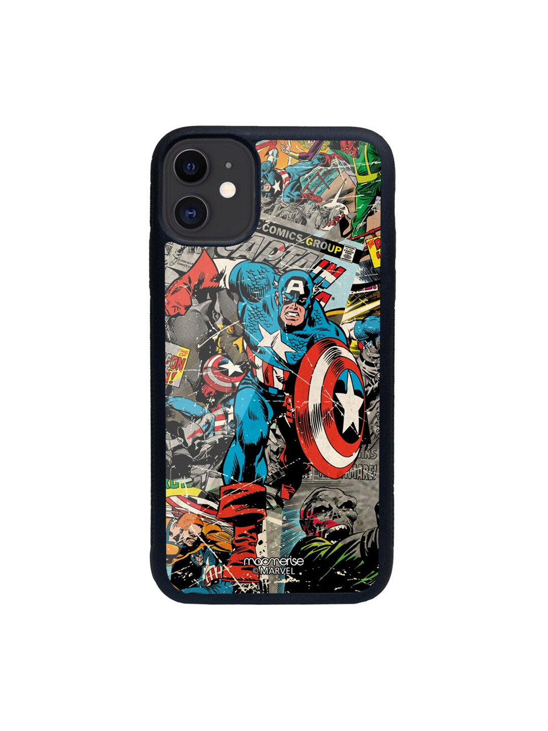 

macmerise Black & Blue Comic Captain America iPhone 11 Back Case