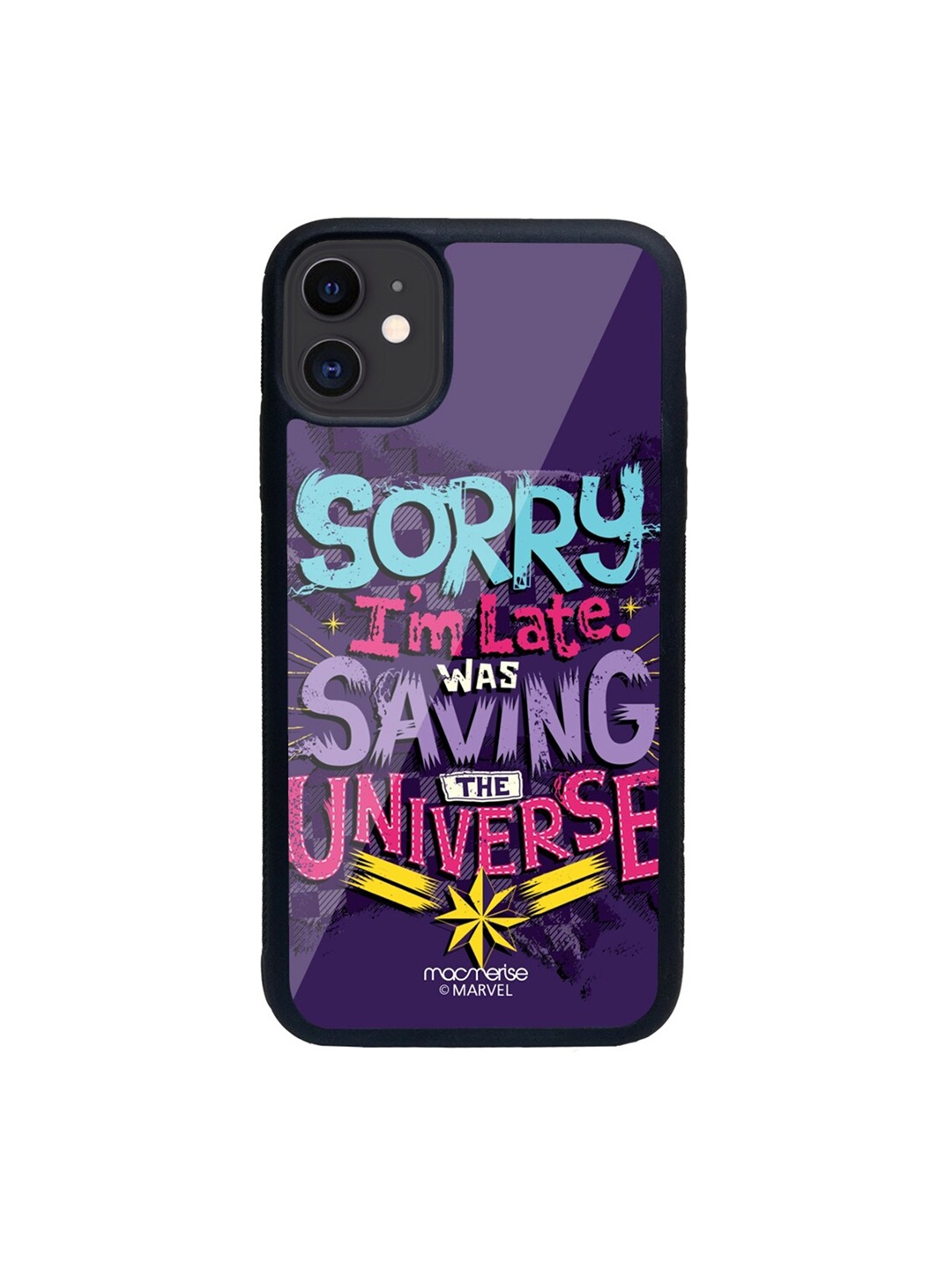 

macmerise Purple & Blue Saving The Universe Printed iPhone 11 Phone Case