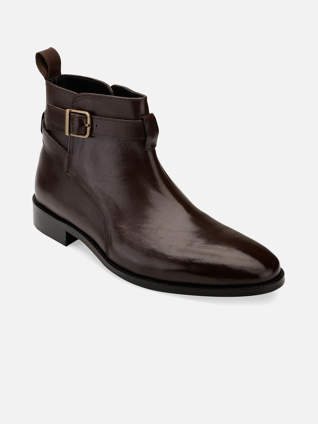 

Hats Off Accessories Men Brown Leather Flat Boots