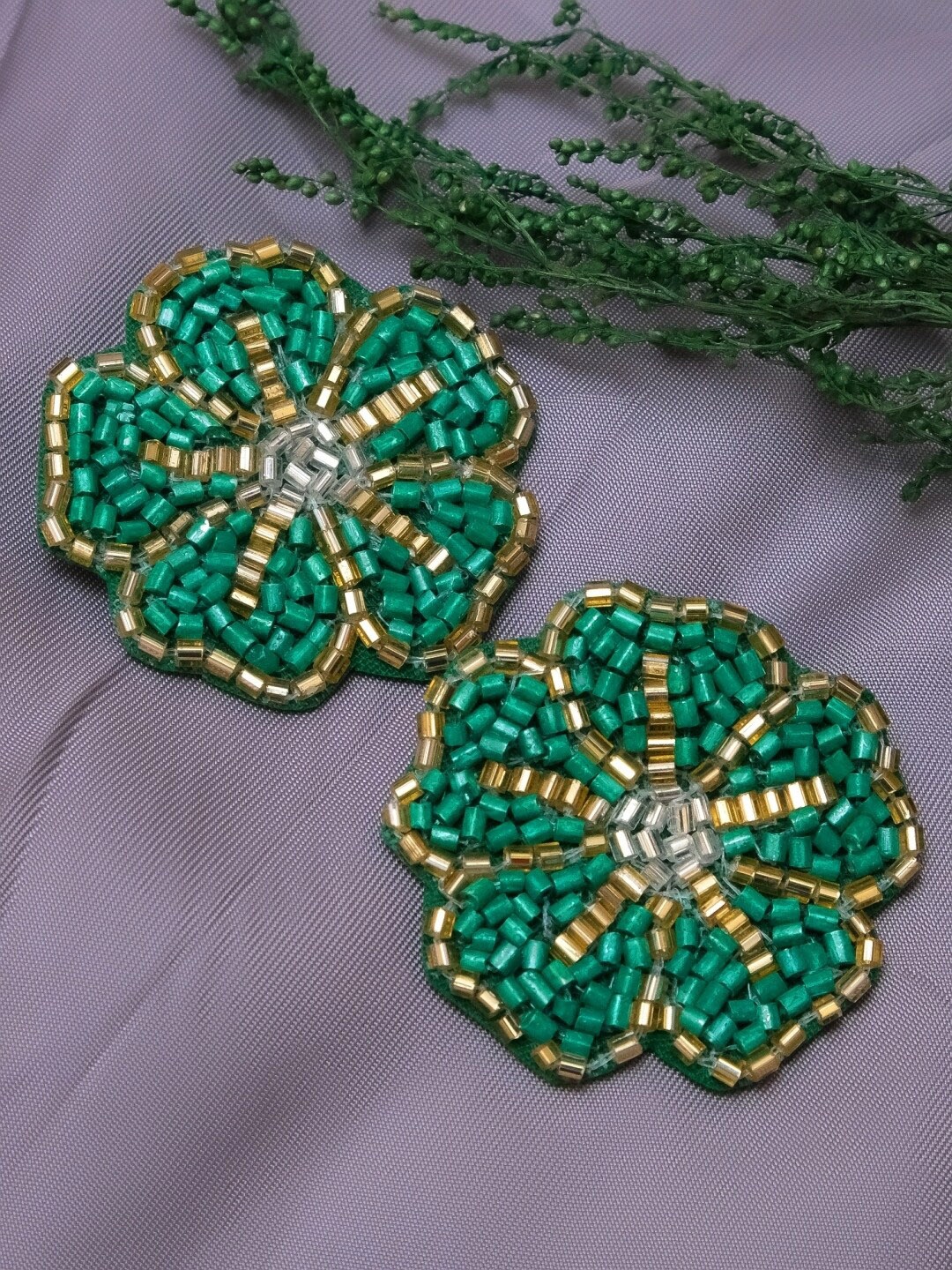 Crunchy Fashion Green Contemporary Drop Earrings