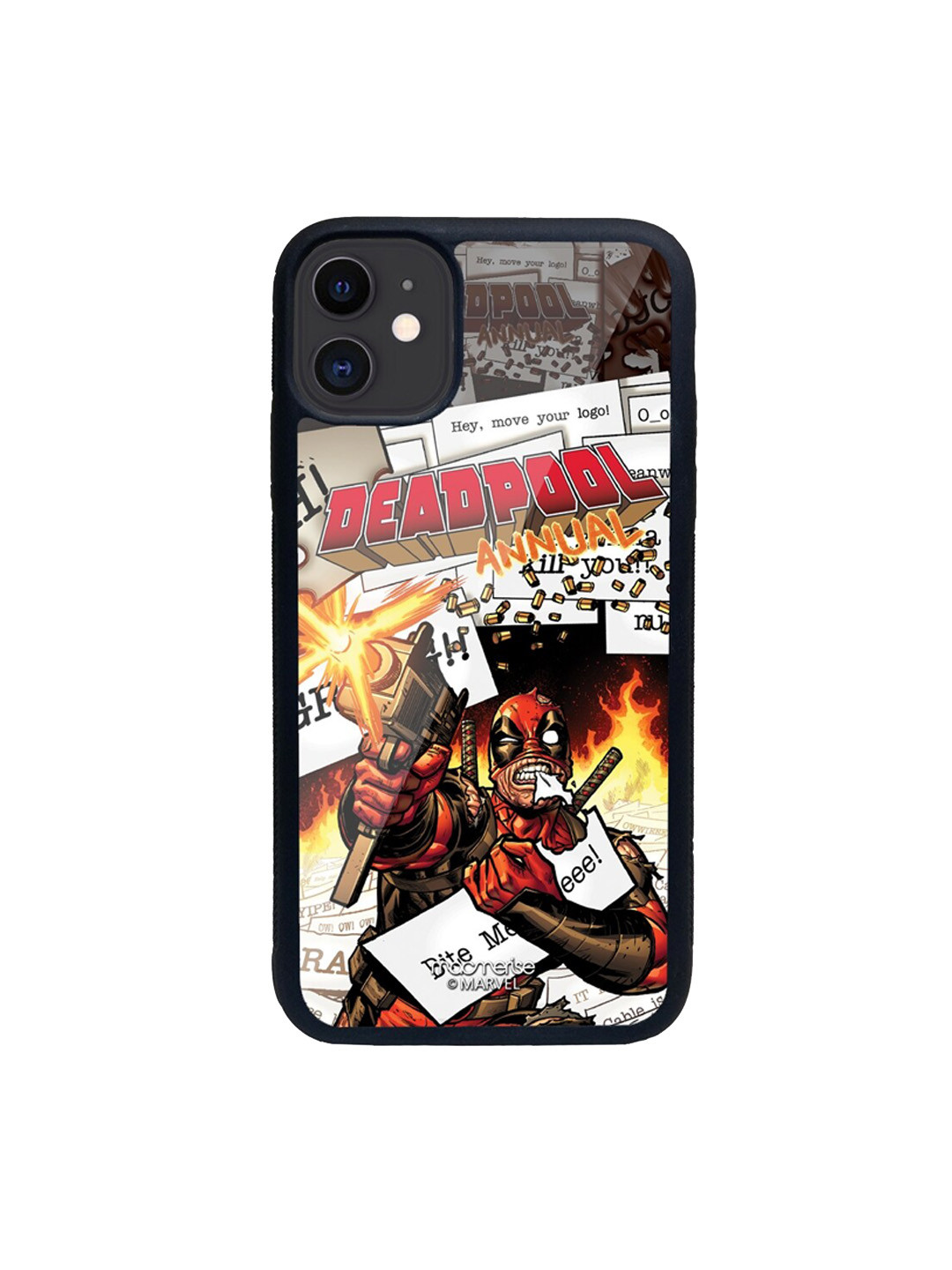 

macmerise Black & Yellow Comic Deadpool iPhone 11 Back Case