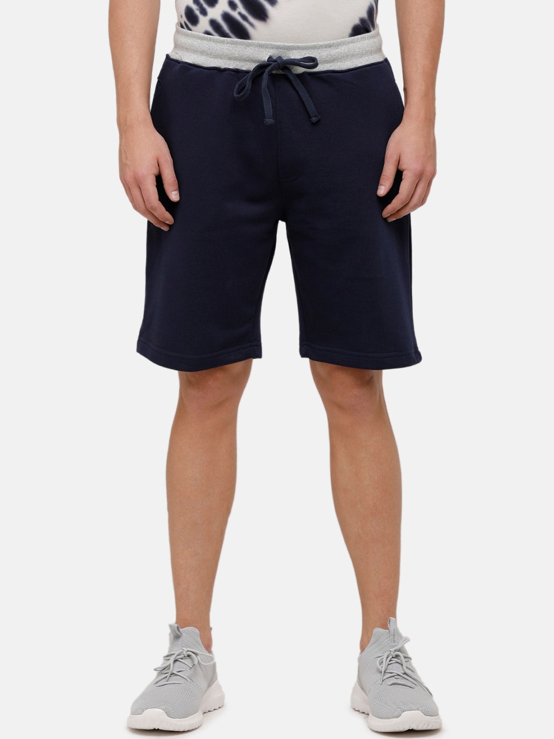 

MADSTO Men Navy Blue Solid Lounge Shorts