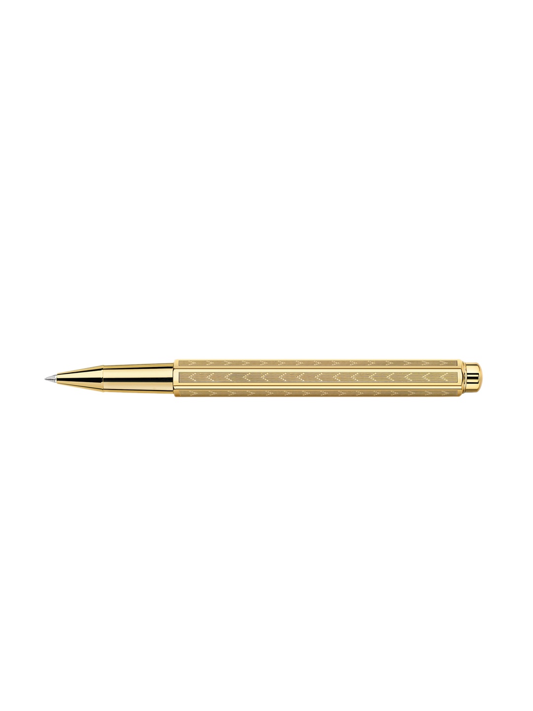 Caran D Ache Gold-Plated Gilded ECRIDOR CHEVRON Ballpoint Pen