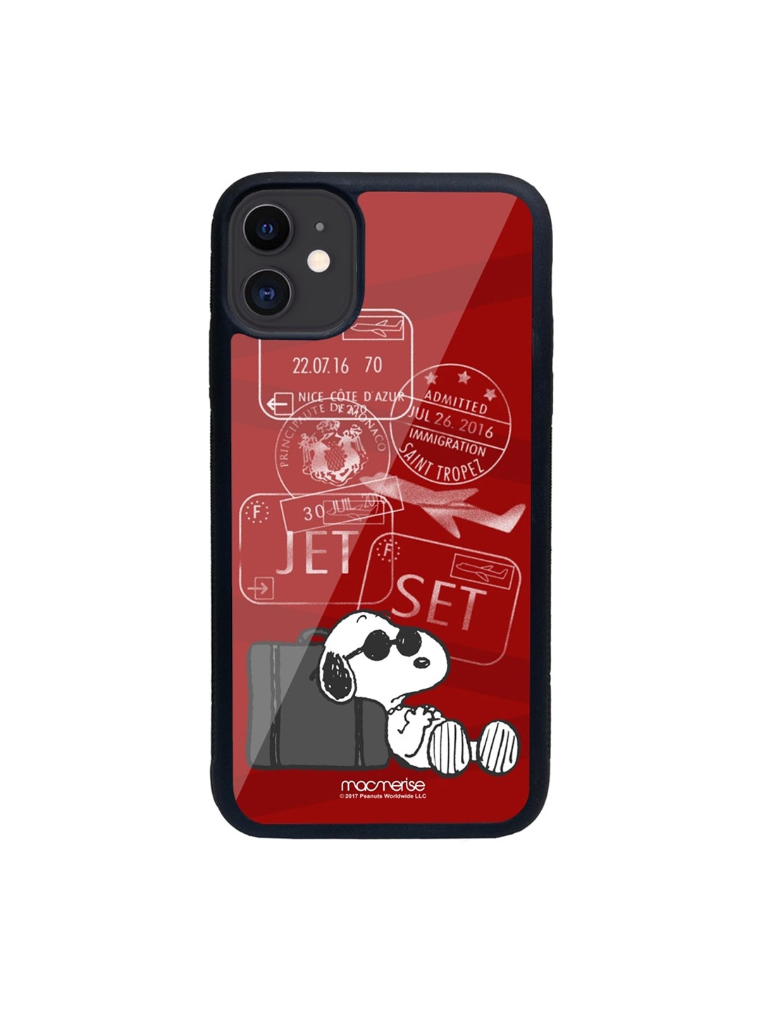 

macmerise Red & White Jet Set Go Printed iPhone 11 Phone Case