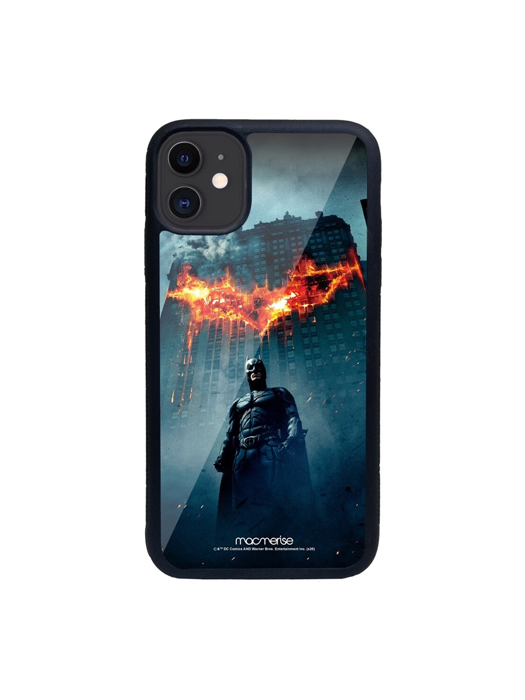 

macmerise Grey & Orange Batman Stance Glass iPhone 11 Phone Case