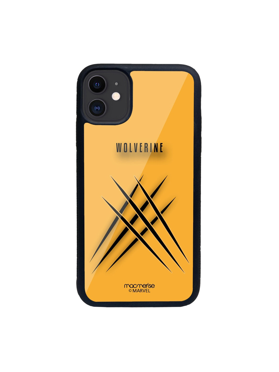 

macmerise Yellow & Black Minimalistic Wolverine Printed iPhone 11 Phone Case