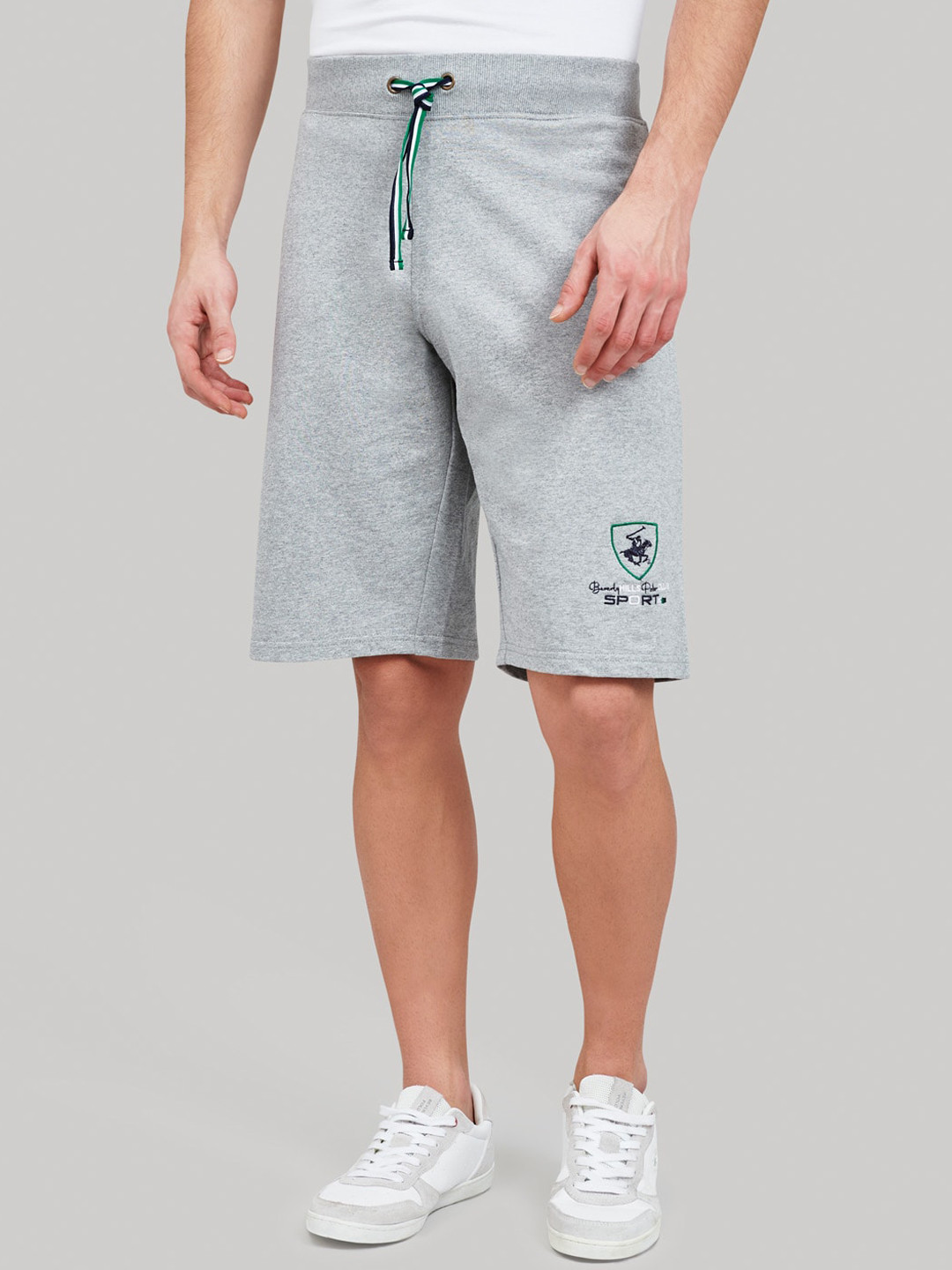 

Beverly Hills Polo Club Men Grey Solid Regular Fit Shorts