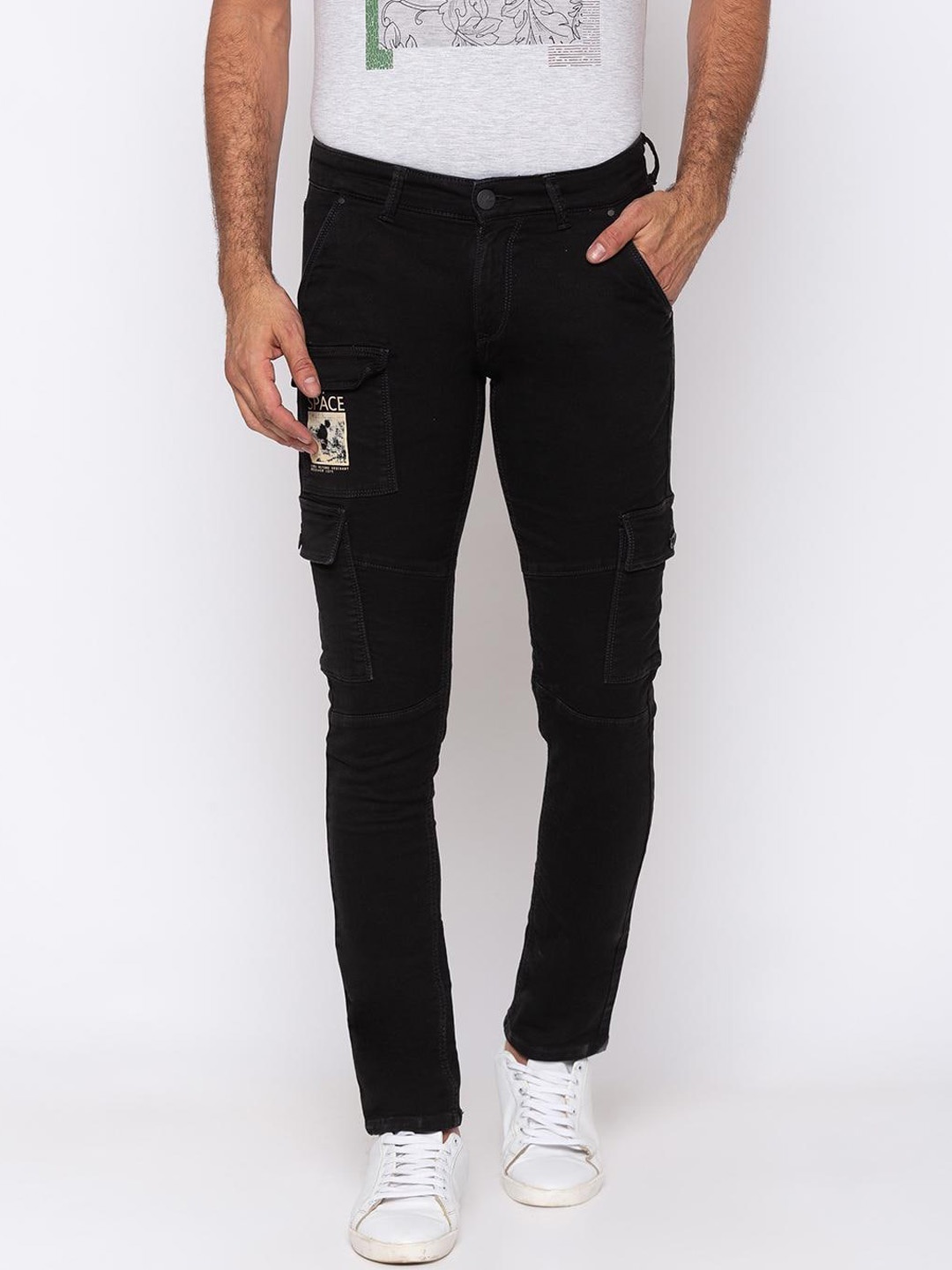 

SPYKAR Men Black Slim Fit Low-Rise Clean Look Jeans