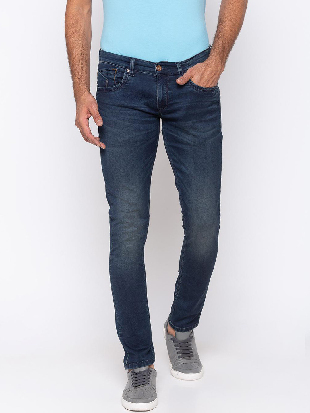 

SPYKAR Men Blue Slim Fit Low-Rise Clean Look Jeans