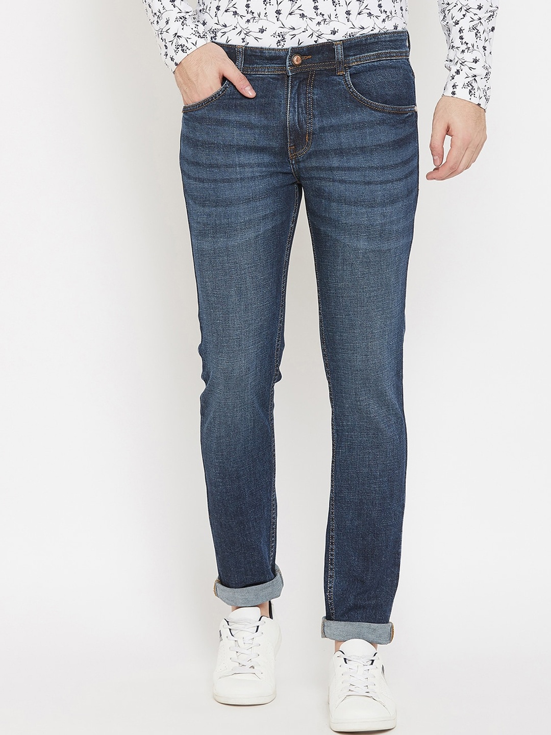 

Crimsoune Club Men Blue Slim Fit Mid-Rise Clean Look Stretchable Jeans