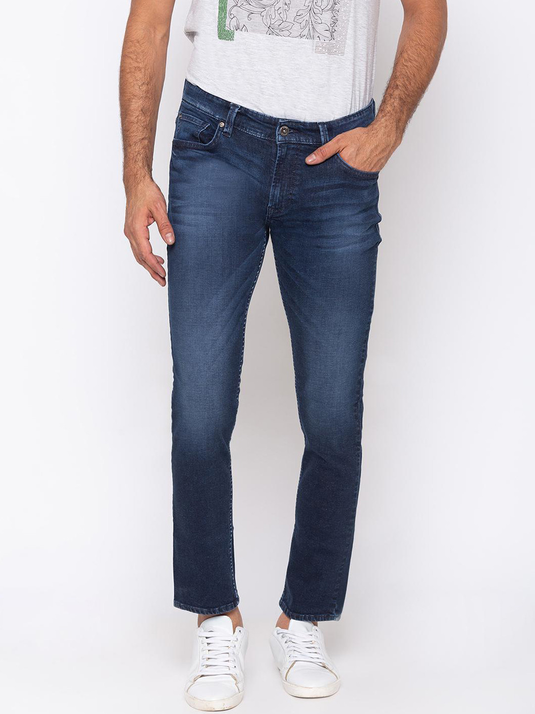 

SPYKAR Men Navy Blue Slim Fit Jeans