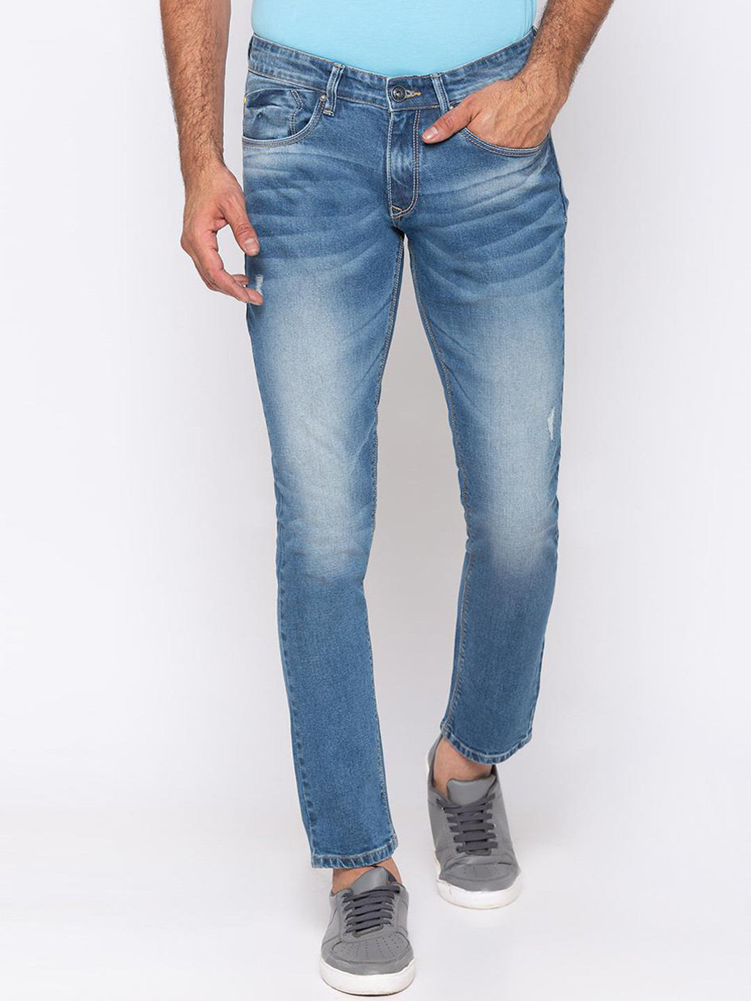 

SPYKAR Men Blue Slim Fit Low-Rise Clean Look Jeans