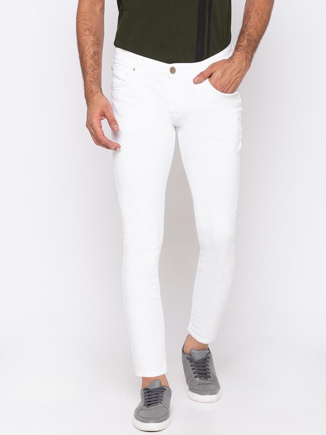 

SPYKAR Men White Slim Fit Jeans