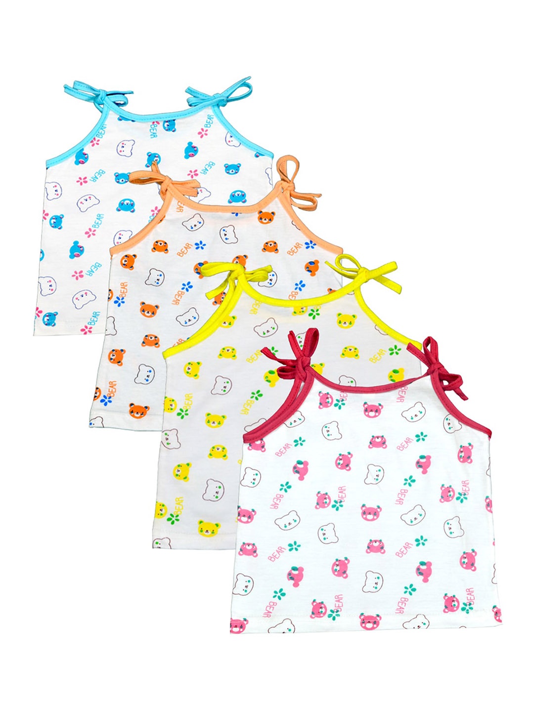 

Little Angels Infants Pack Of 4 Assorted Jhabla Innerwear Vests