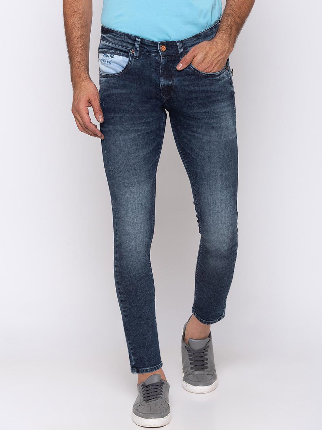 

SPYKAR Men Blue Slim Fit Mid-Rise Clean Look Jeans